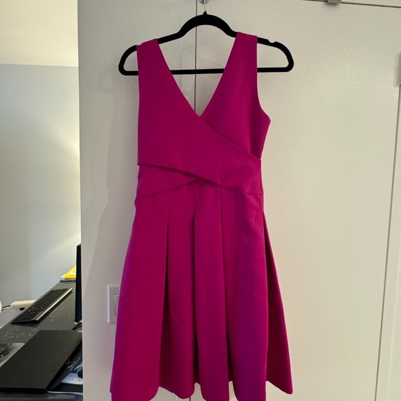 Halston Heritage Bell Skirt Satin Dress - Picture 2 of 2